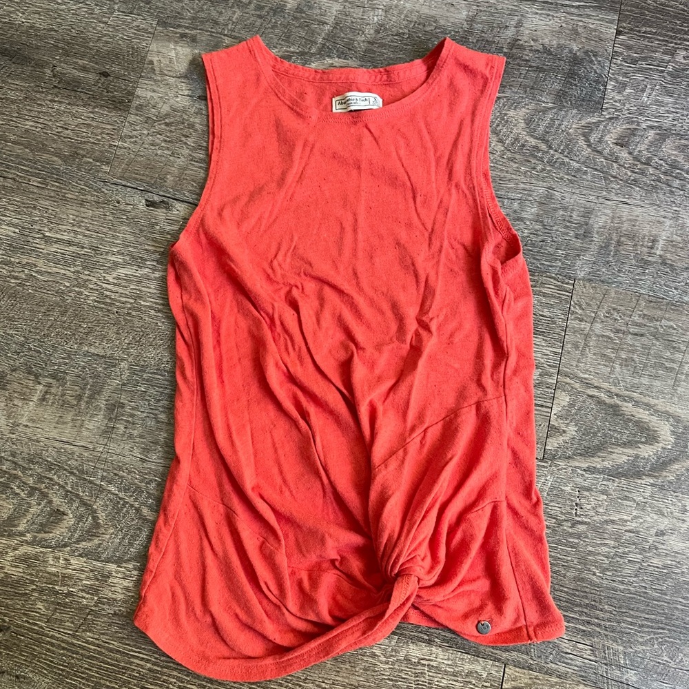A&F orange tank top